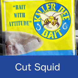 Package of cut squid natural bait