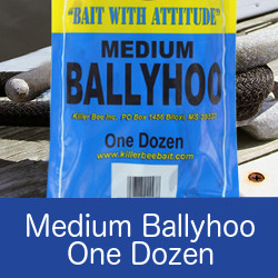 Package of medium ballyhoo natural bait