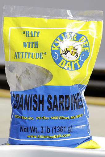 Spanish sardines live bait sold by Killer Bee Bait